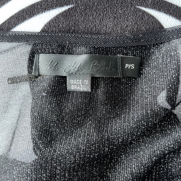 John John Women's V-neck Mesh Cover Top w/ Ties (S) - Picture 4 of 4